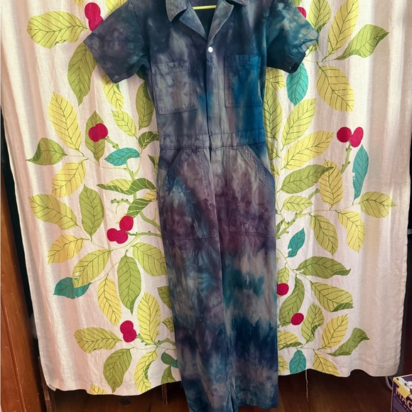 Big Bud Press Ice Dyed Short Sleeve Jumpsuit size S - Picture 2 of 6